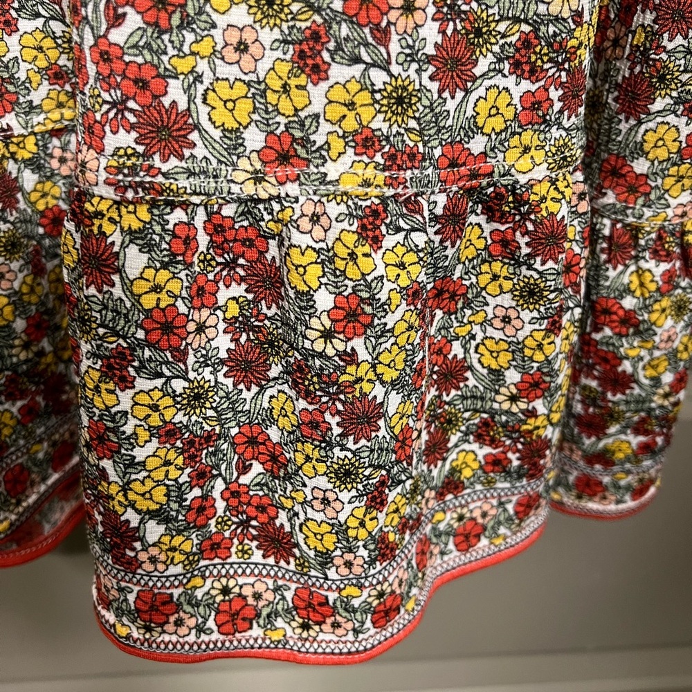 NWT Max Studio Red Floral Tiered Midi Dress Size Large - Picture 6 of 8